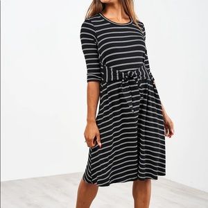 Latched Mama 3/4 Sleeve French Terry Nursing Dress